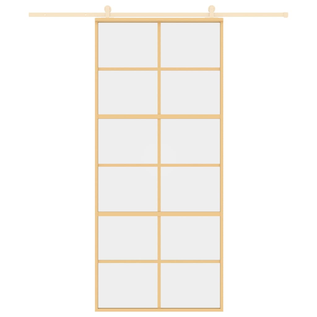 Liukuovi Kulta 90X205 Cm Kirkas Esg-Lasi Ja Alumiini