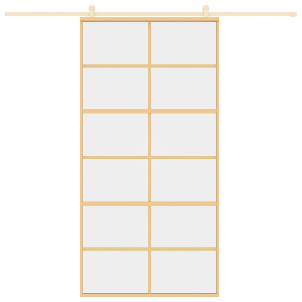 Liukuovi Kulta 102,5X205 Cm Kirkas Esg-Lasi Ja Alumiini