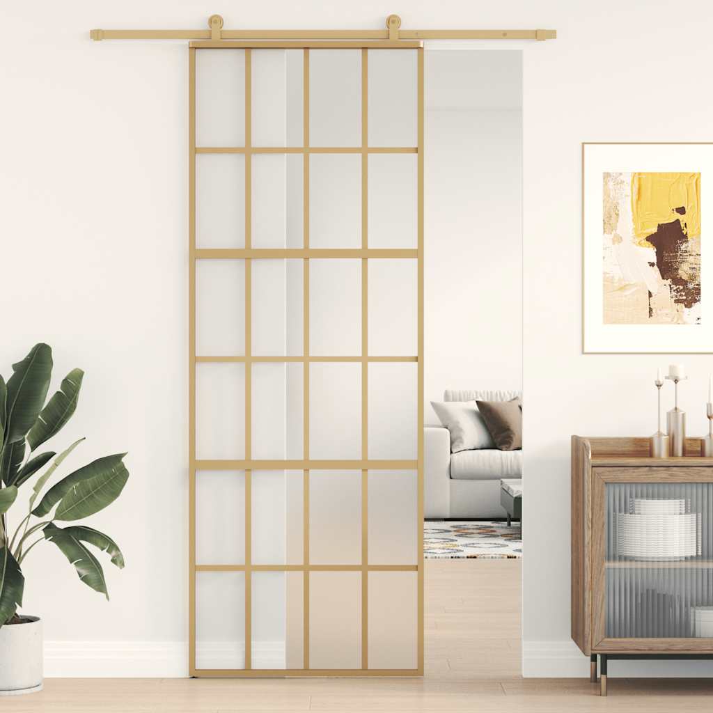 Liukuovi Kulta 76X205 Cm Himmeä Esg-Lasi Ja Alumiini