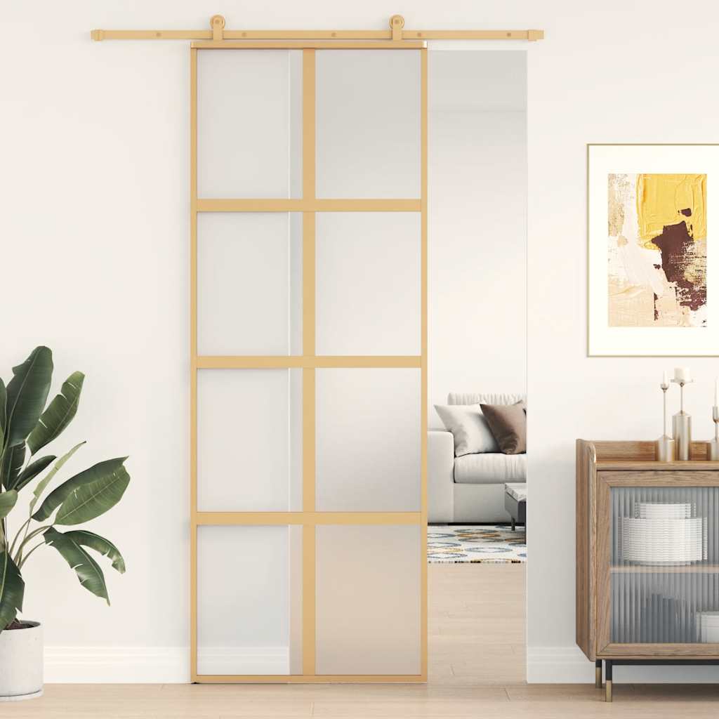Liukuovi Kulta 76X205 Cm Himmeä Esg-Lasi Ja Alumiini