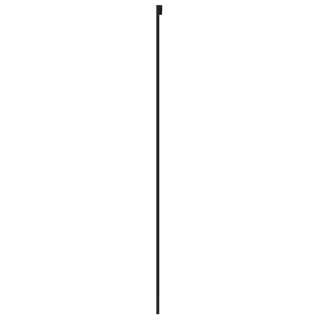Liukuovi Musta 76X205 Cm Karkaistu Lasi Ja Alumiini