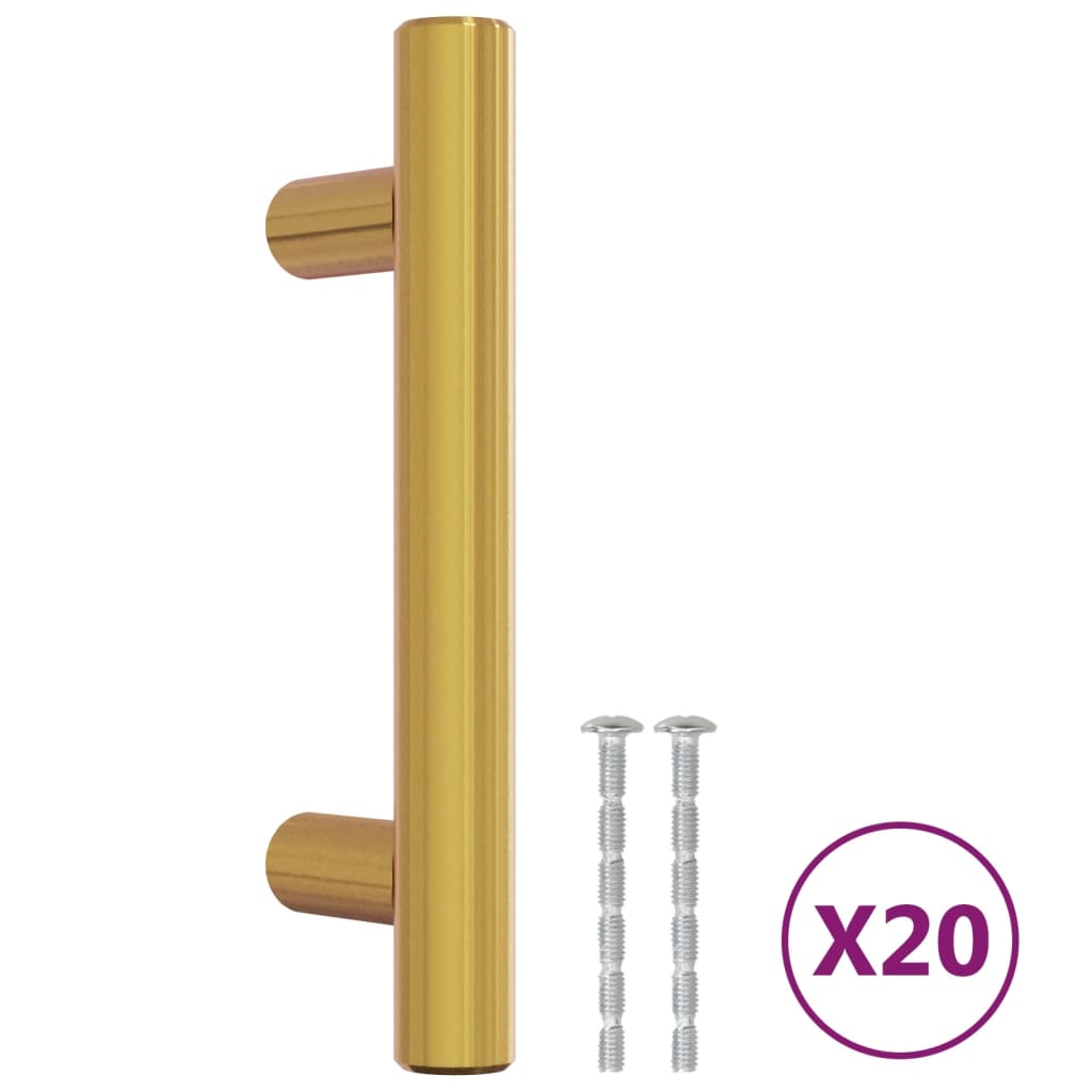 Kaapin Kahvat 20 Kpl Kulta 64 Mm Ruostumaton Teräs