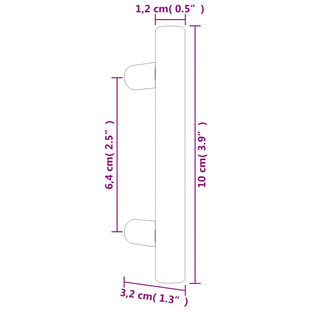 Kaapin Kahvat 20 Kpl Kulta 64 Mm Ruostumaton Teräs