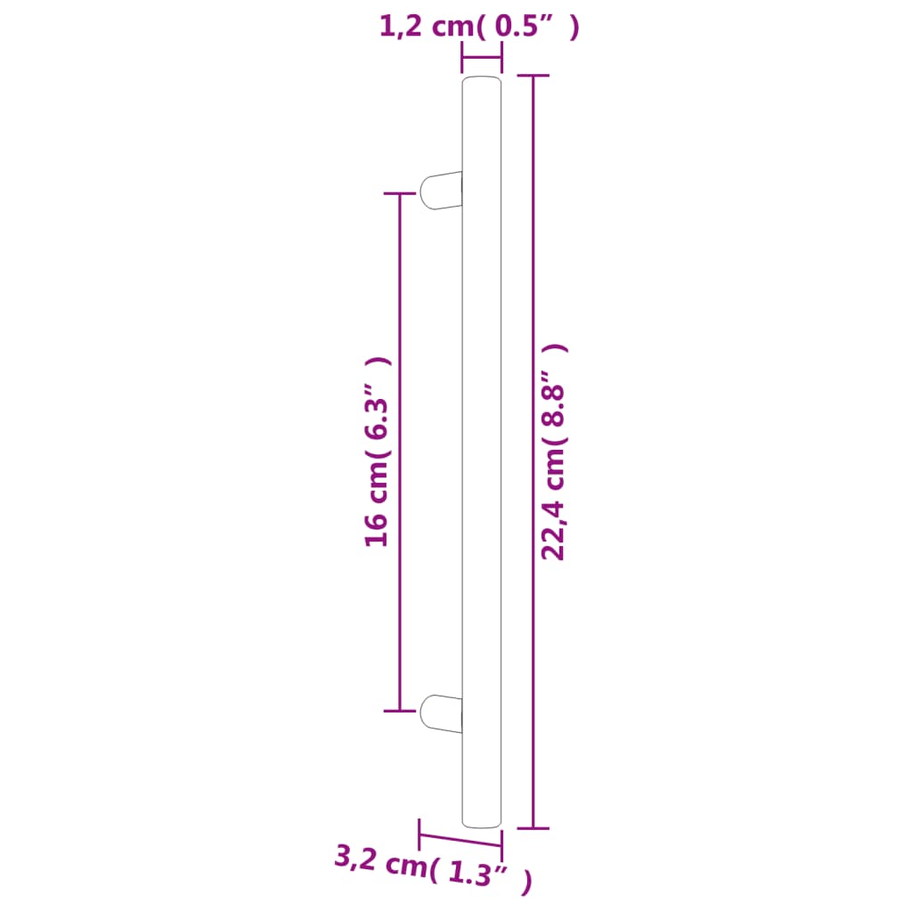 Kaapin Kahvat 20 Kpl Kulta 160 Mm Ruostumaton Teräs