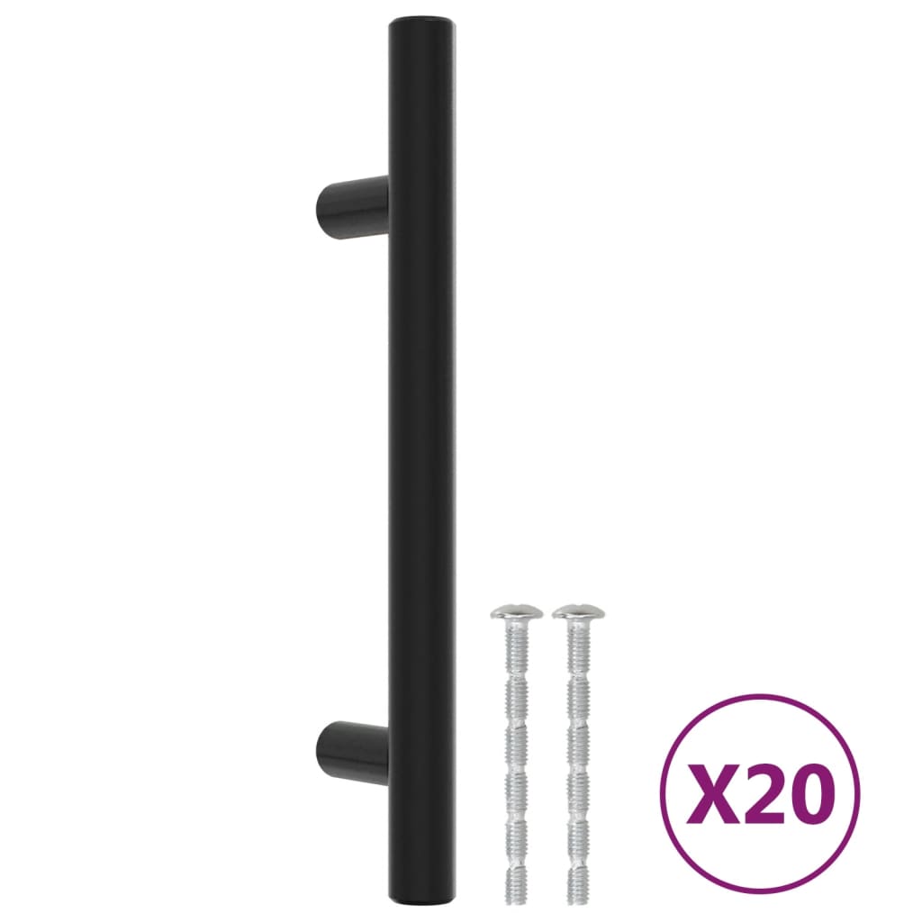 Kaapin Kahvat 20 Kpl Musta 96 Mm Ruostumaton Teräs