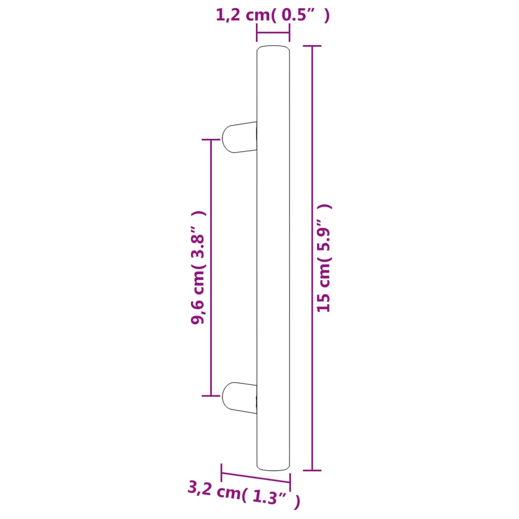 Kaapin Kahvat 20 Kpl Pronssi 96 Mm Ruostumaton Teräs