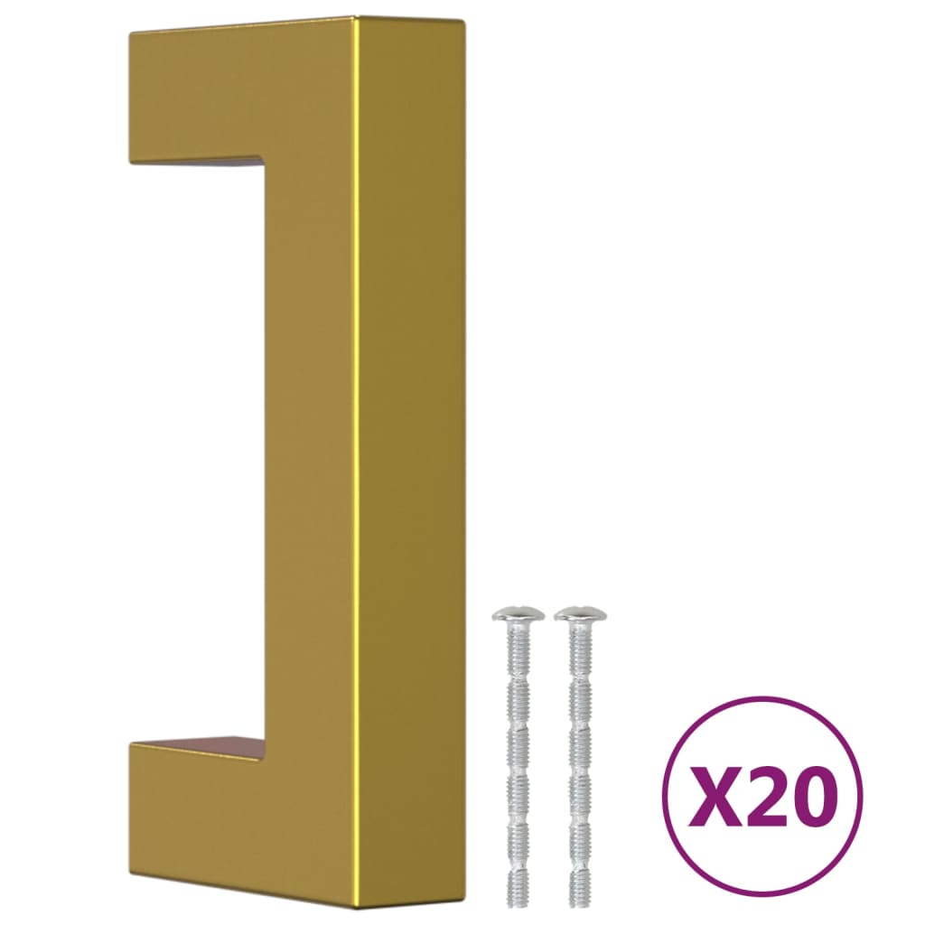 Kaapin Kahvat 20 Kpl Kulta 64 Mm Ruostumaton Teräs