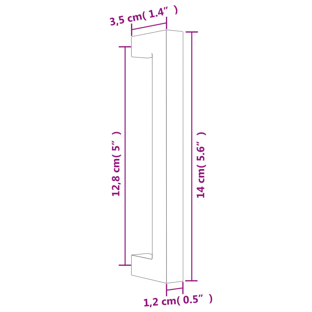 Kaapin Kahvat 20 Kpl Musta 128 Mm Ruostumaton Teräs