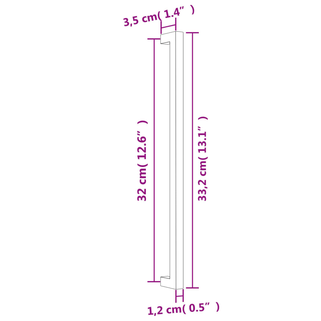 Kaapin Kahvat 10 Kpl Kulta 320 Mm Ruostumaton Teräs