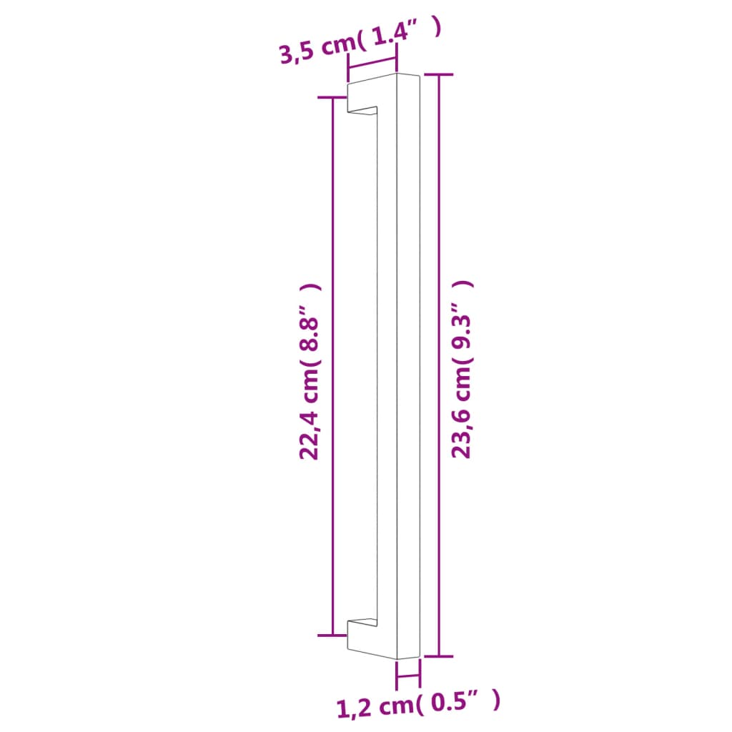 Kaapin Kahvat 10 Kpl Musta 224 Mm Ruostumaton Teräs