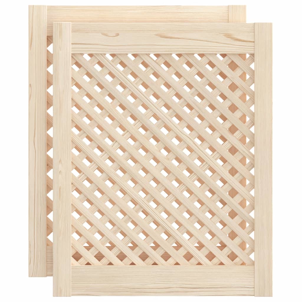 Kaapin Ovet Ristikkomuotoilu 2 Kpl 49,5X61,5 Cm Täysi Mänty