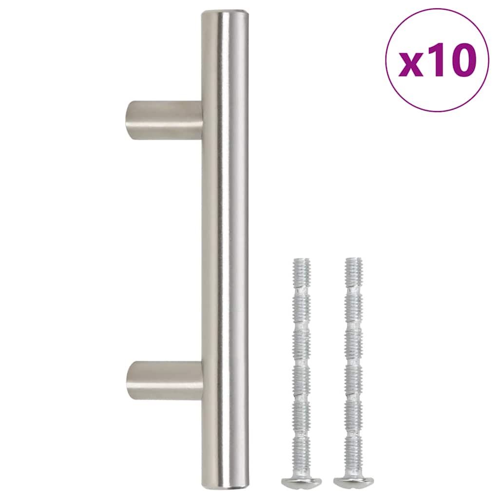 Kaapin Kahvat 10 Kpl Hopea 64 Mm Ruostumaton Teräs