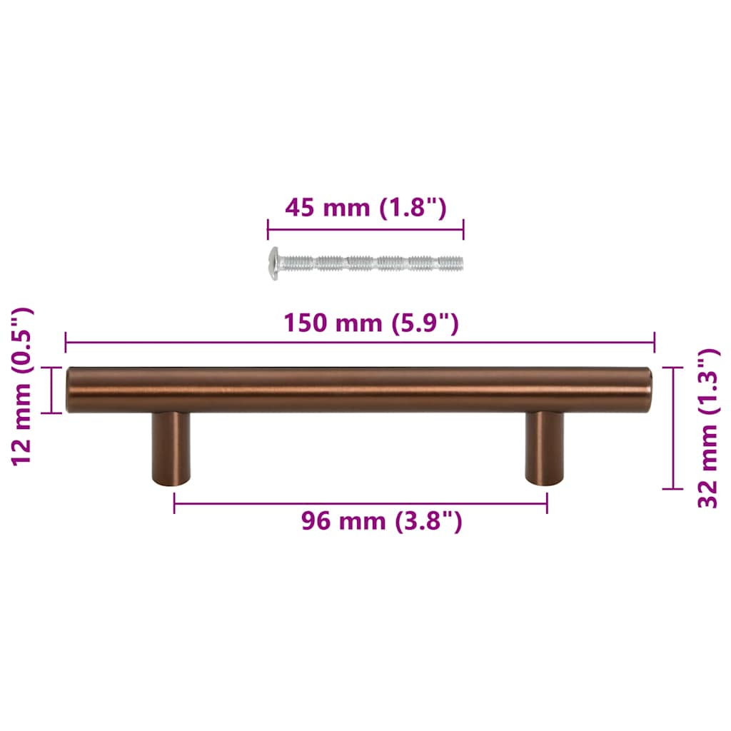Kaapin Kahvat 10 Kpl Pronssi 96 Mm Ruostumaton Teräs