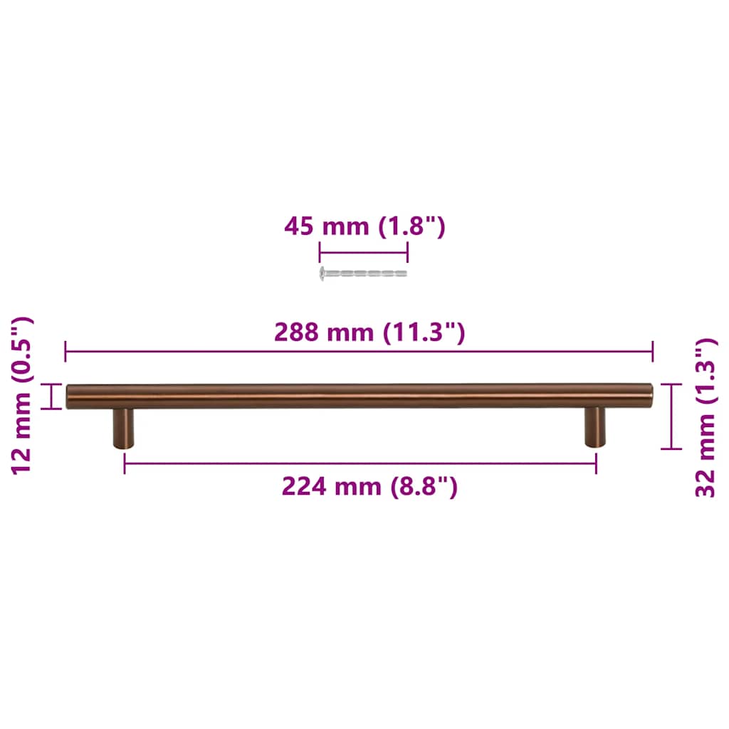 Kaapin Kahvat 5 Kpl Pronssi 224 Mm Ruostumaton Teräs