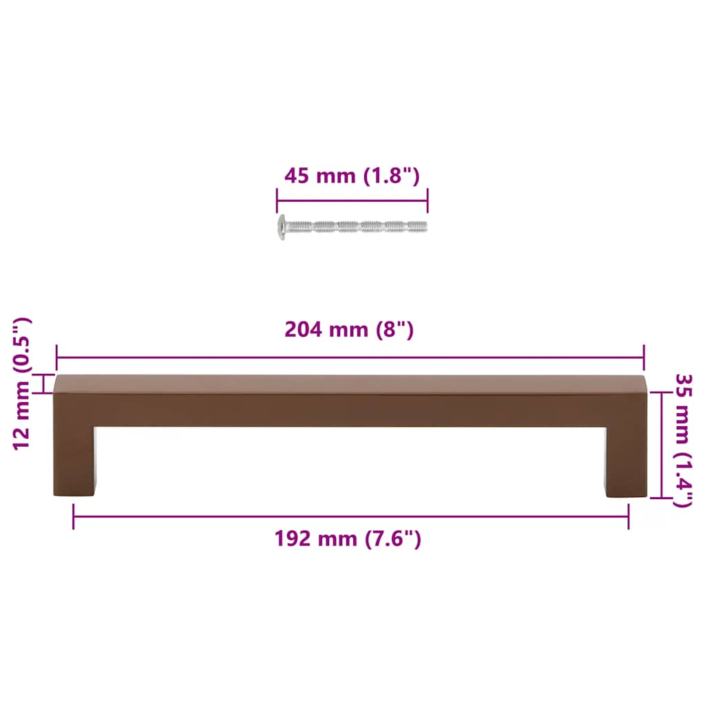 Kaapin Kahvat 5 Kpl Pronssi 192 Mm Ruostumaton Teräs