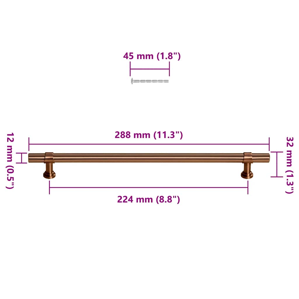 Kaapin Kahvat 5 Kpl Pronssi 224 Mm Ruostumaton Teräs