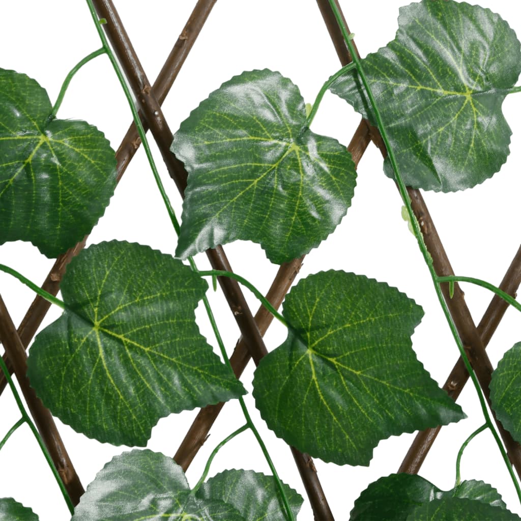 Säleikkö Tekoviininlehti Laajennettava Vihreä 190X60 Cm
