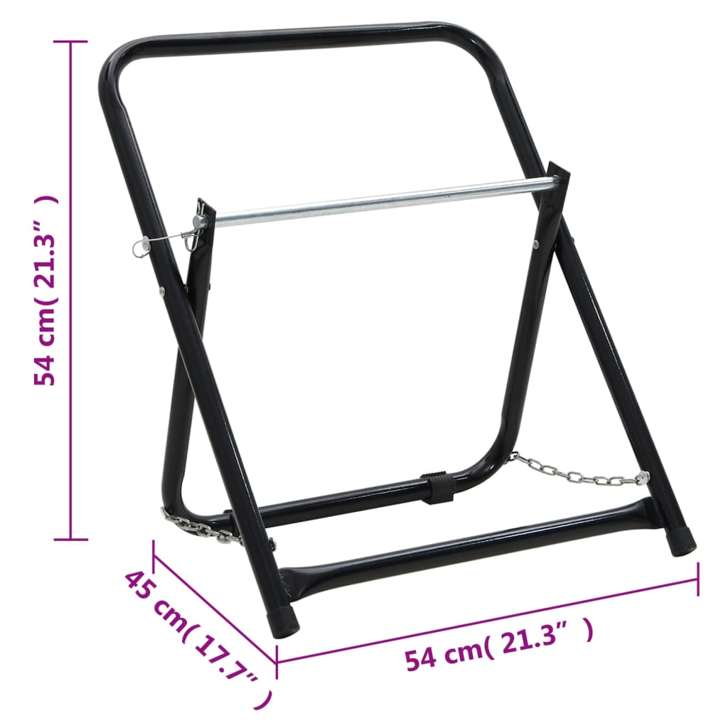 Letkukelakärry 48 Cm 45 Kg Musta Jauhemaalattu Teräs