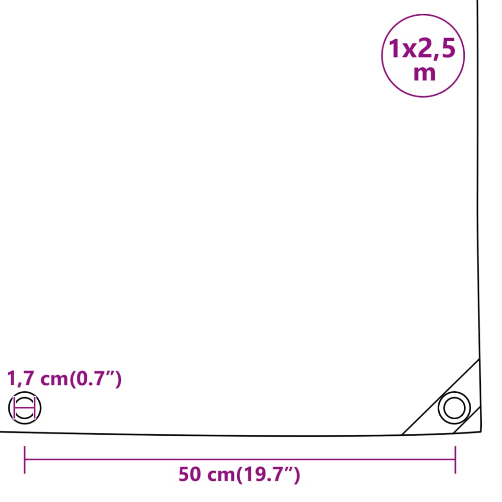 Pressu Sininen 1X2,5 M 650 G/M²