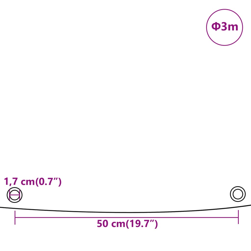 Pressu Valkoinen Ø 3 M 650 G/M²