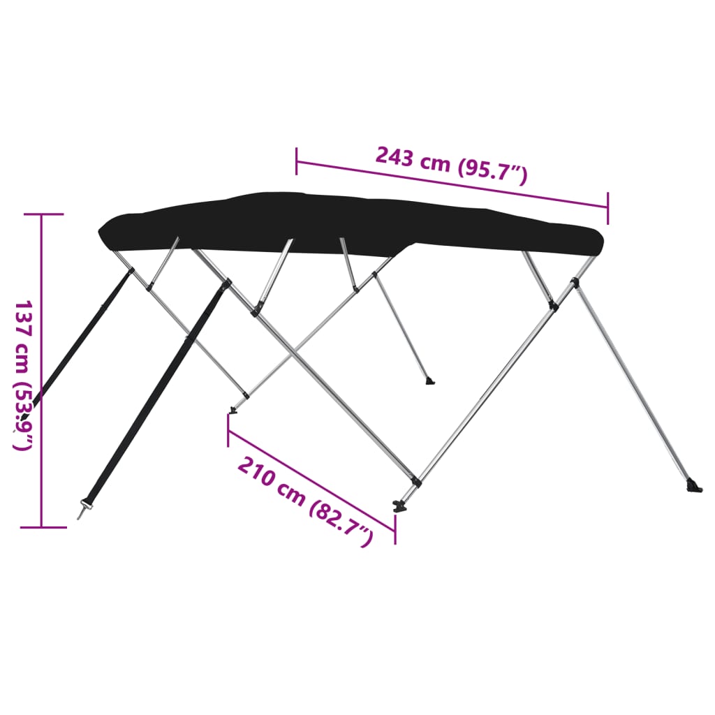 4-Kaarinen Bimini-Kate Musta 243X210X137 Cm