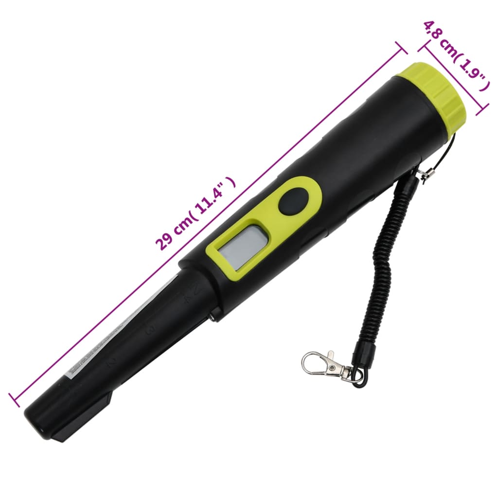 Pinpointer Metallinpaljastin Lcd Näytöllä Musta Ja Keltainen
