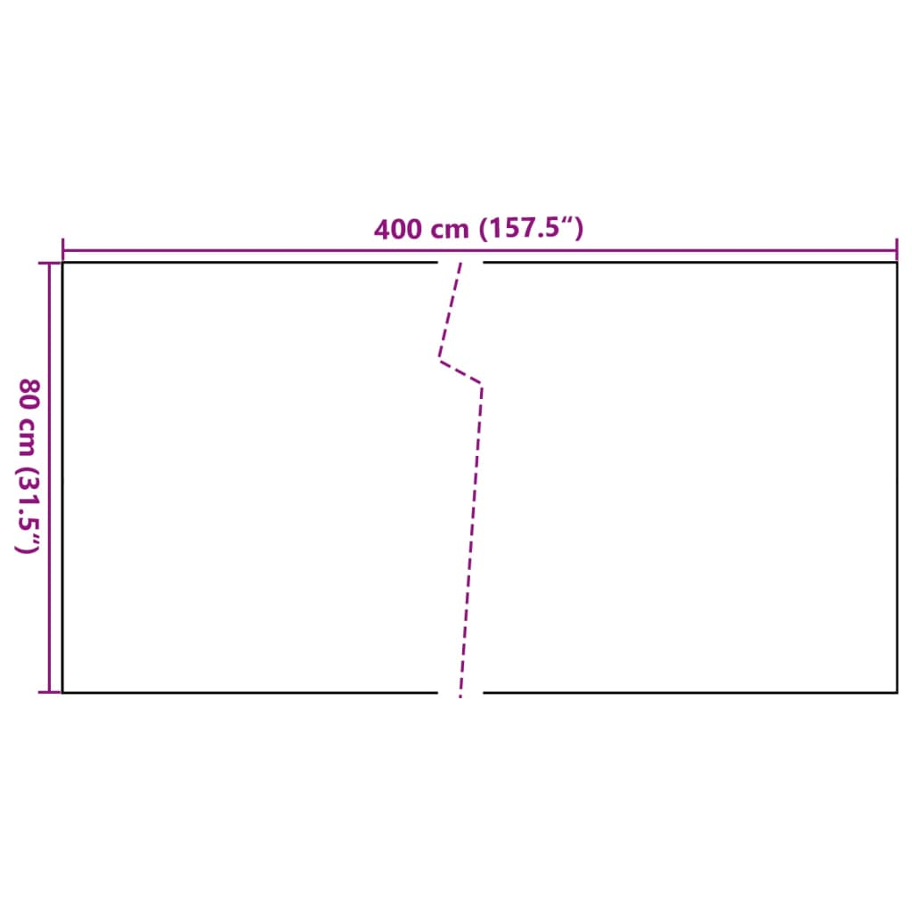 Parvekesuoja Musta 400X80 Cm Polyrottinki