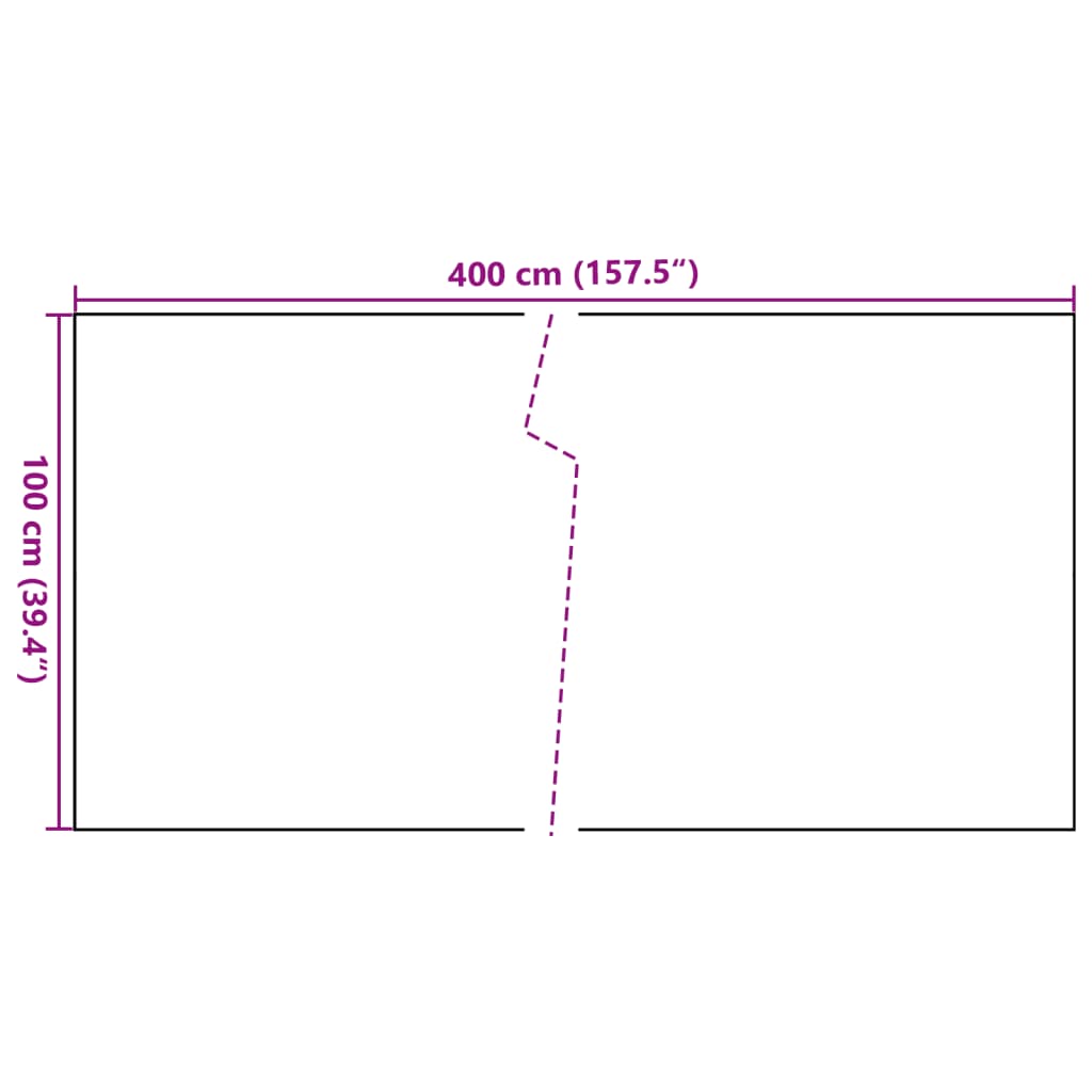 Parvekesuoja Musta 400X100 Cm Polyrottinki