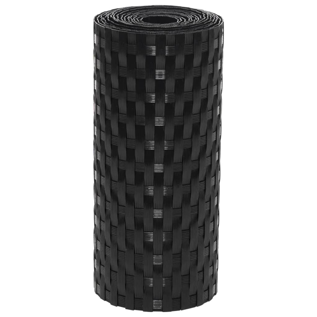 Parvekesuojat 5 Kpl Musta 255X19 Cm Polyrottinki