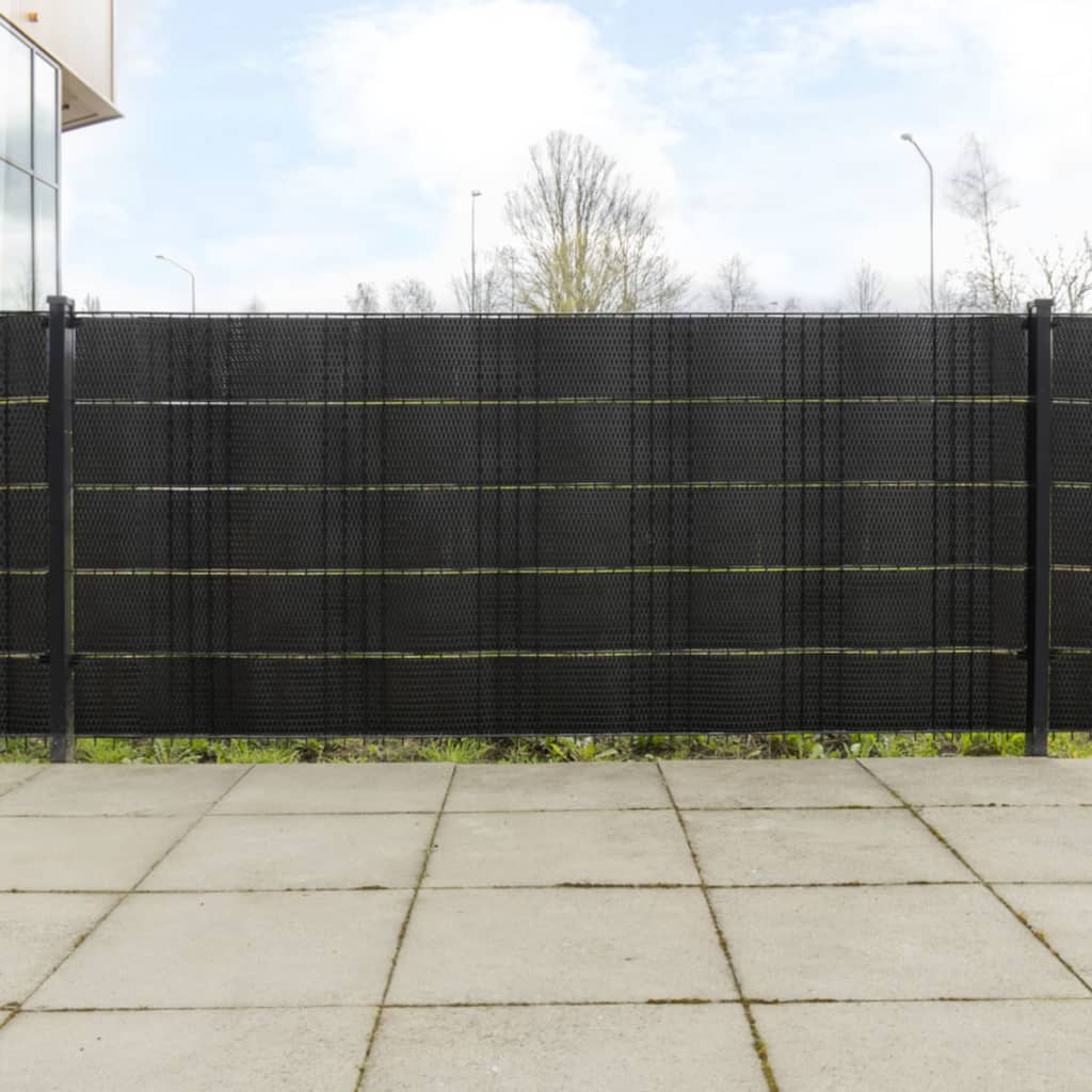 Parvekesuojat 5 Kpl Musta 255X19 Cm Polyrottinki