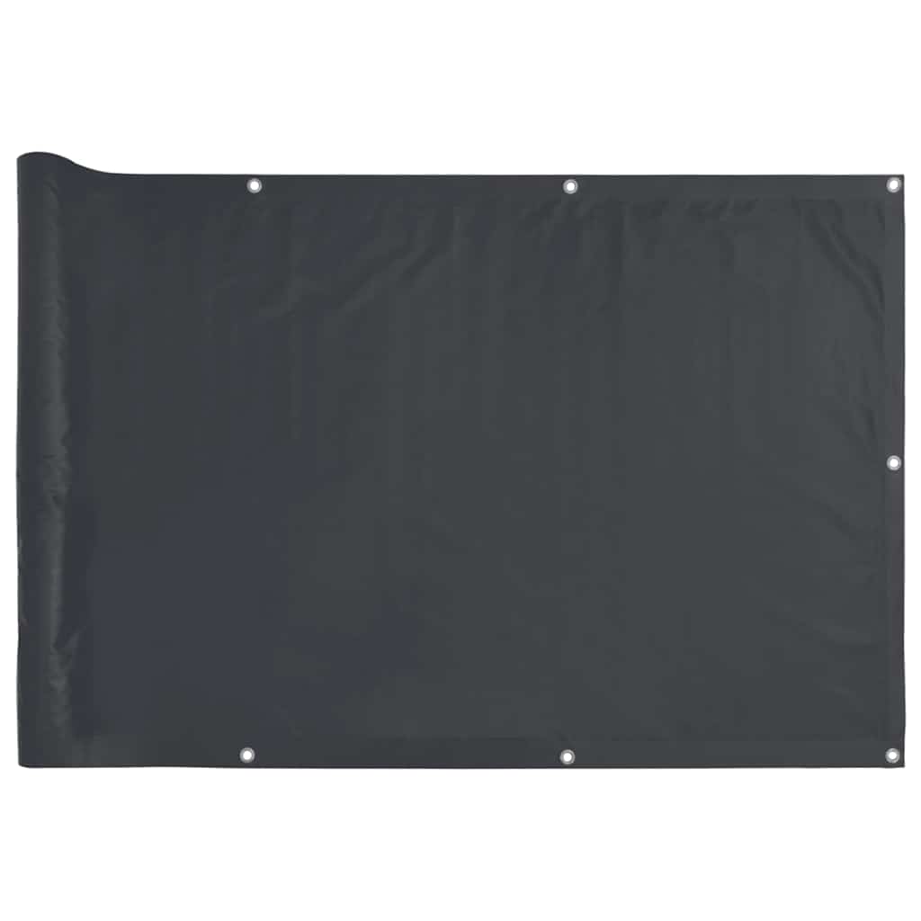 Parvekkeen Yksityisyyssuoja Antrasiitti 400X75 Cm Pvc