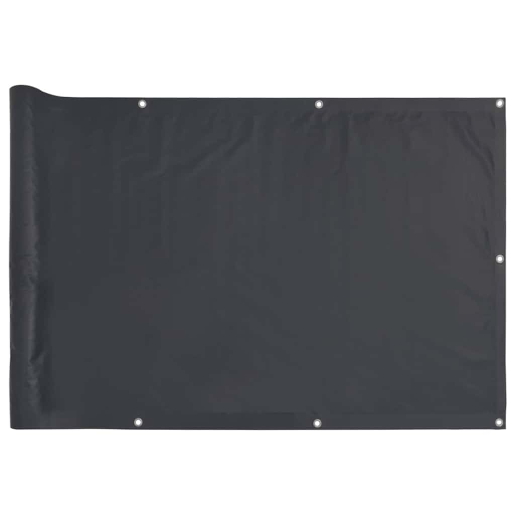 Parvekkeen Yksityisyyssuoja Antrasiitti 500X75 Cm Pvc