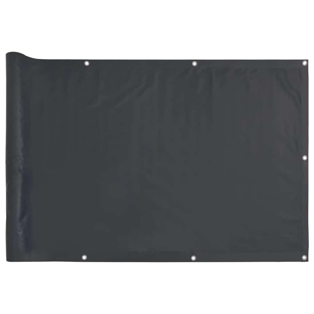 Parvekkeen Yksityisyyssuoja Antrasiitti 600X75 Cm Pvc