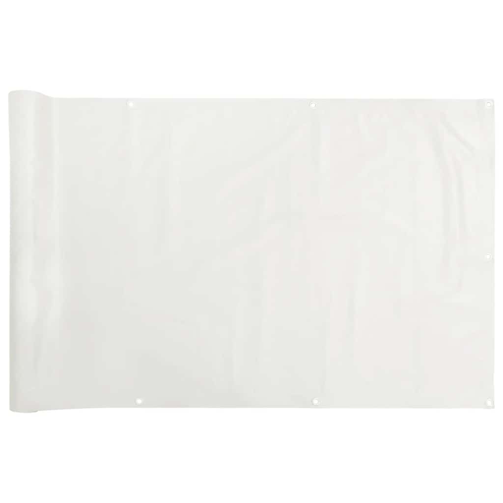 Parvekkeen Yksityisyyssuoja Valkoinen 500X75 Cm Pvc