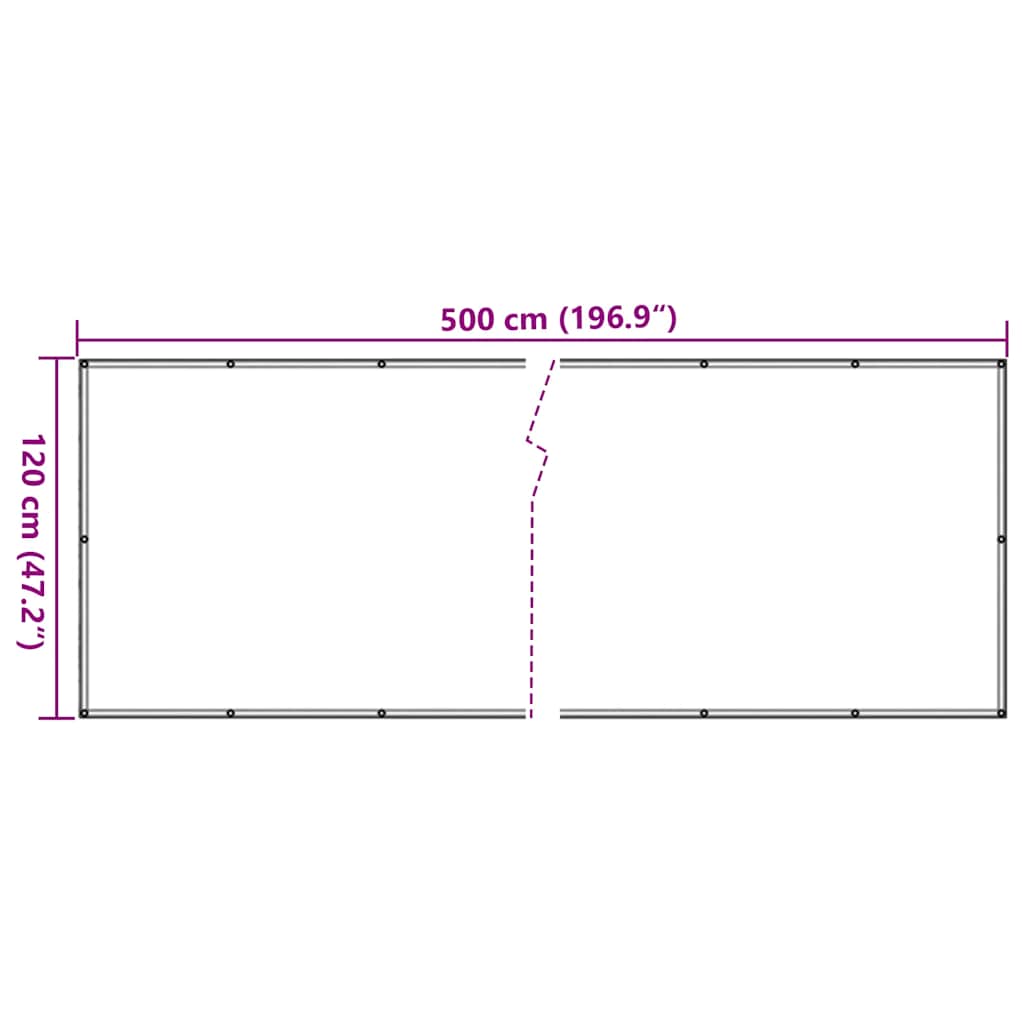 Parvekkeen Yksityisyyssuoja Kerma 500X120 Cm Pvc