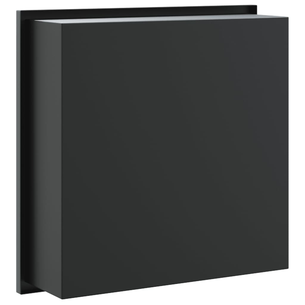 Suihkuhylly Matta Musta 32X32X9 Cm Ruostumaton Teräs