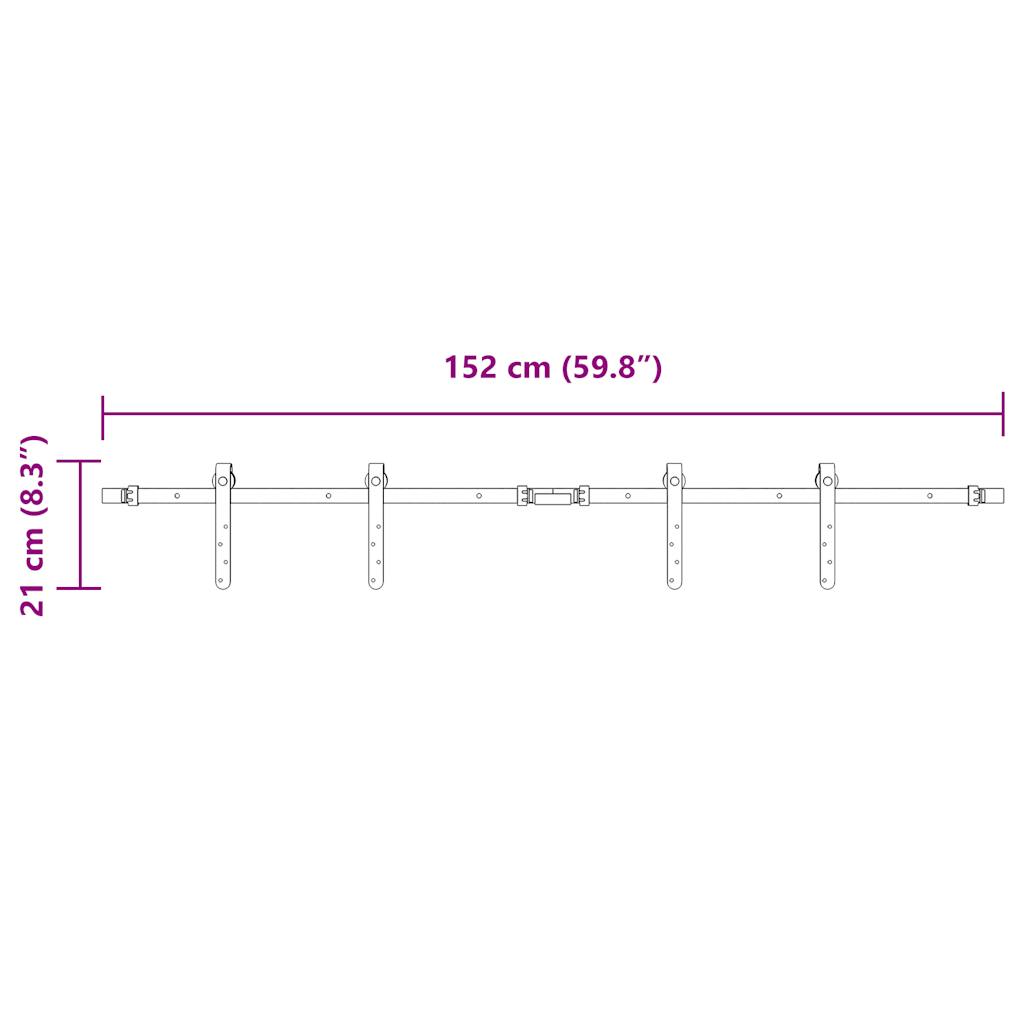 Liukukaapin Ovisarja 152 Cm Hiiliteräs