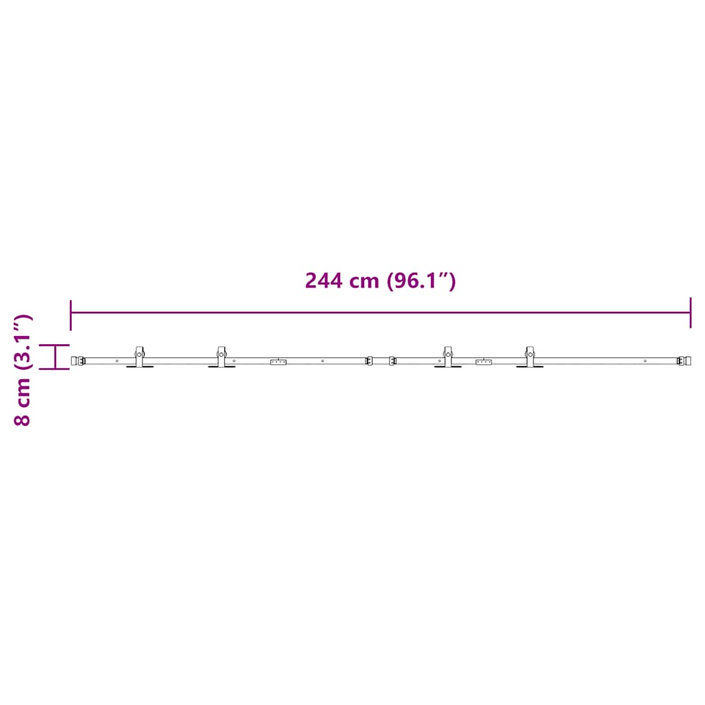 Liukukaapin Ovisarja 244 Cm Hiiliteräs