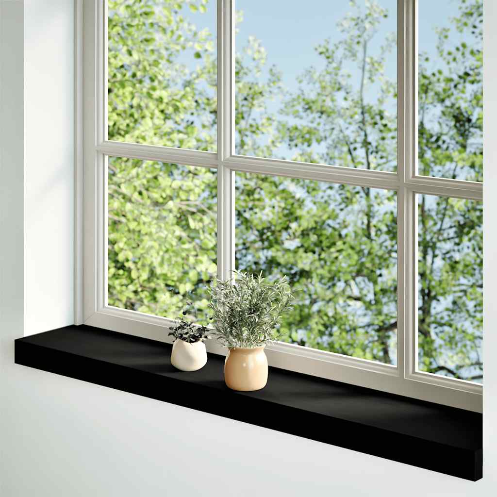 Ikkunalaudat 2 Kpl Ruskeanmusta 90X15X2 Cm Massiivipuutammea