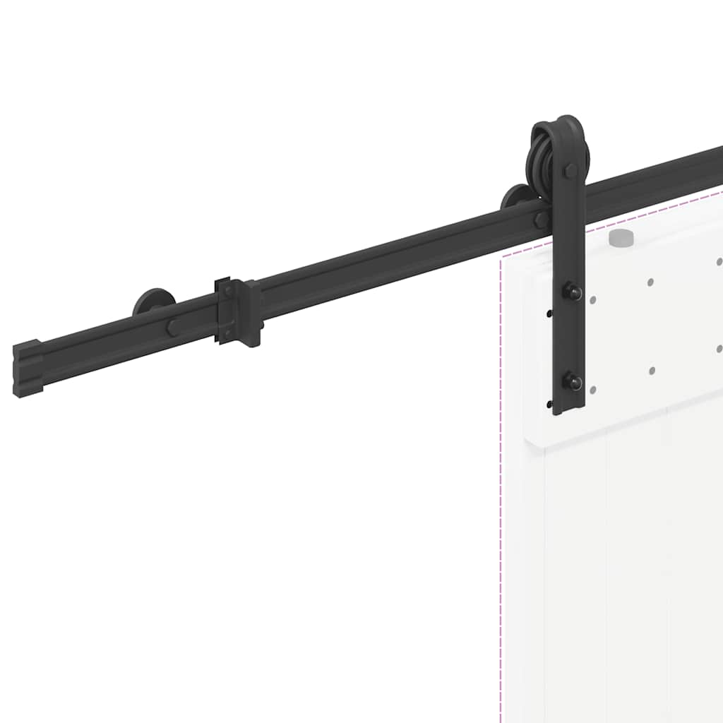 Liukuoven Asennussarja Teräs 183 Cm Musta