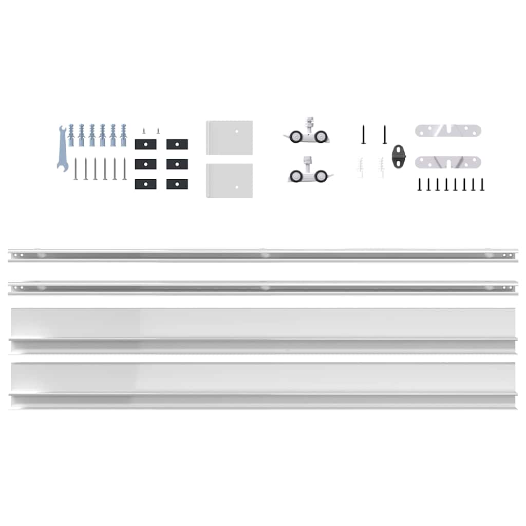 Liukuovi Hardware Kit 200 Cm Alumiiniseos Sliver