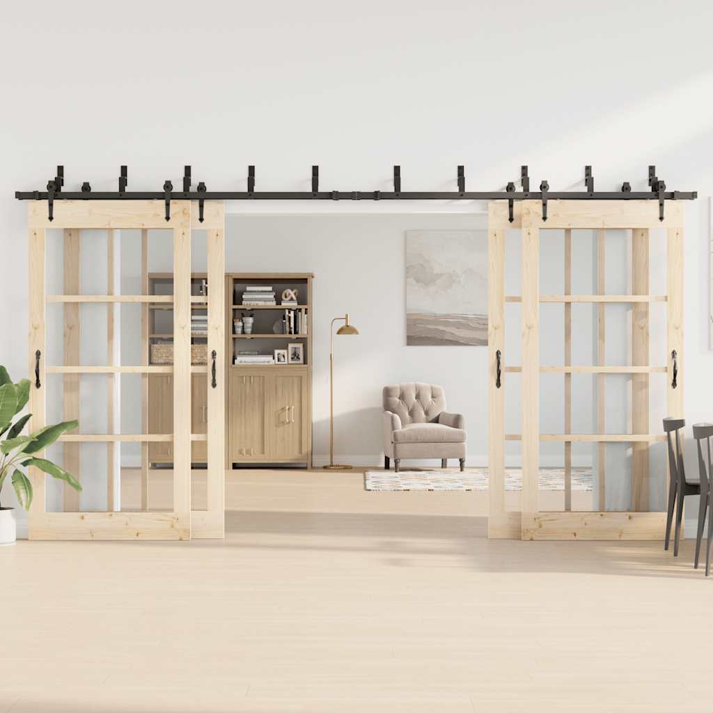 Liukuovi Hardware Kit 427 Cm Teräs Musta