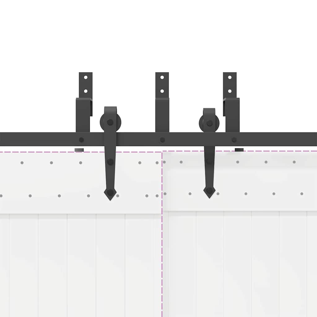 Liukuovi Hardware Kit 427 Cm Teräs Musta