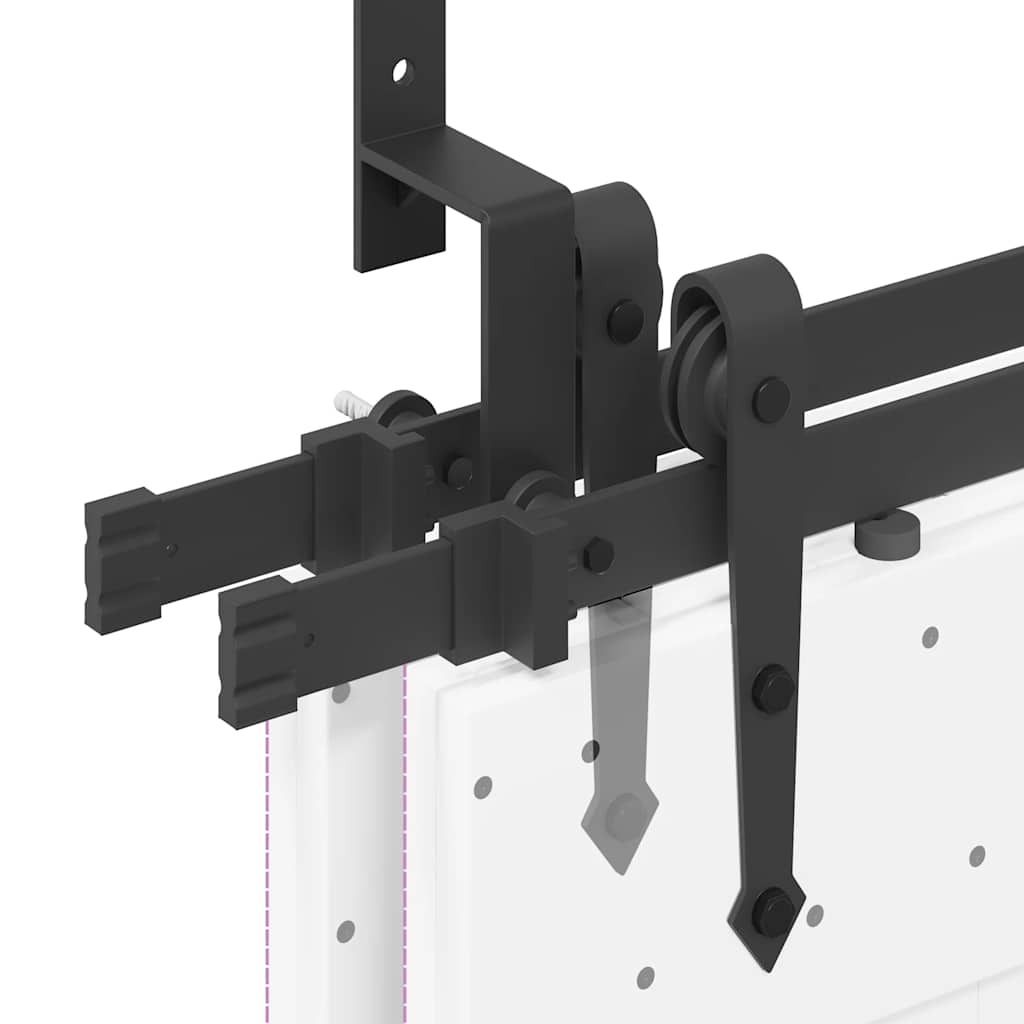 Liukuovi Hardware Kit 427 Cm Teräs Musta
