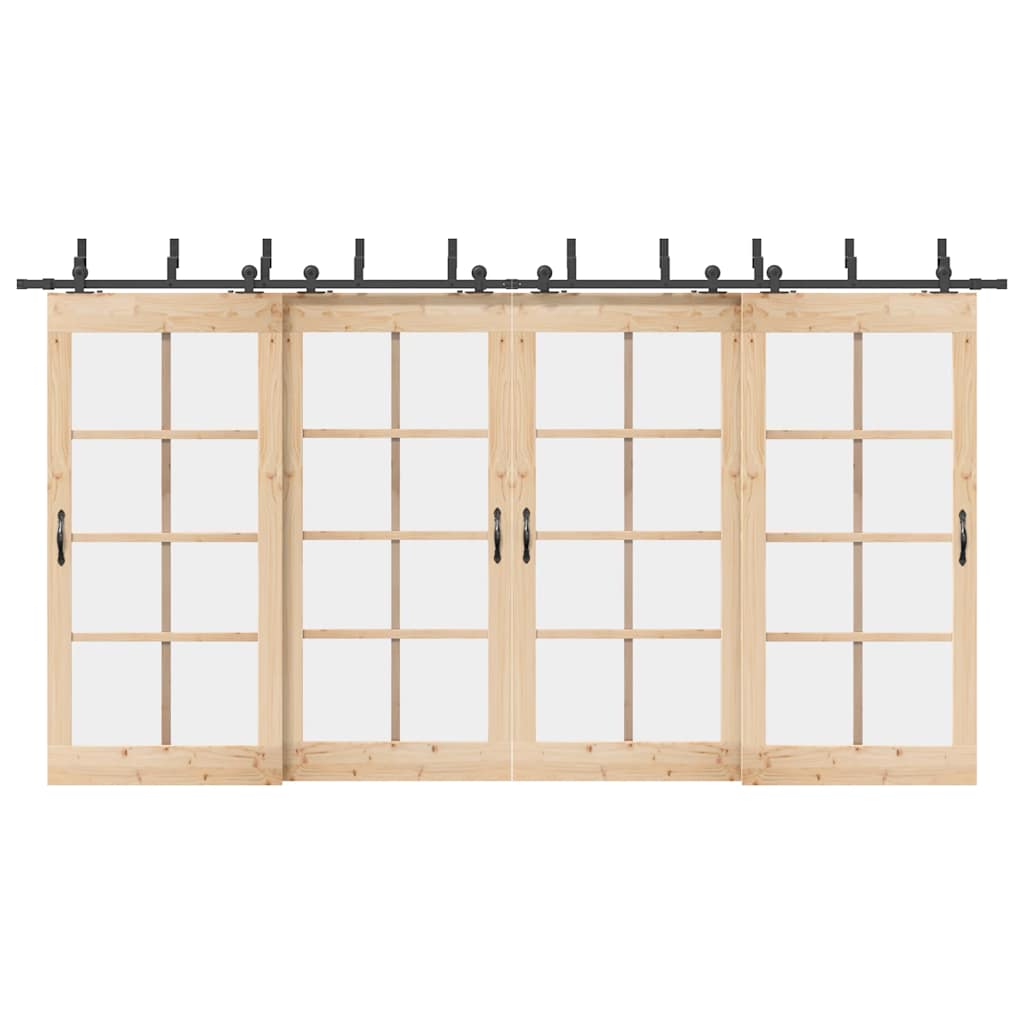 Liukuovi Hardware Kit 427 Cm Teräs Musta