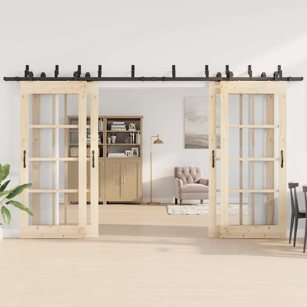 Liukuovi Hardware Kit 400 Cm Teräs Musta