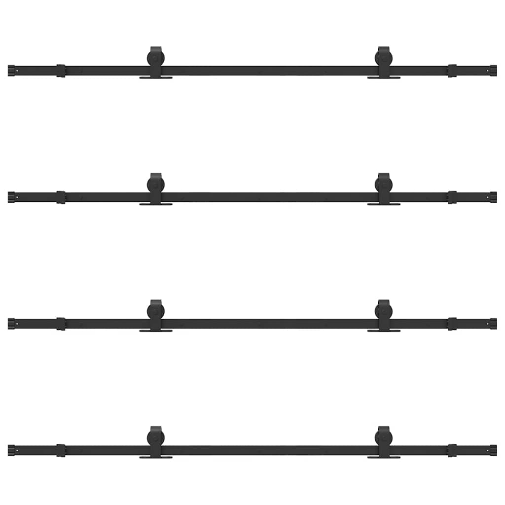 Liukuovi Hardware Kit 400 Cm Teräs Musta