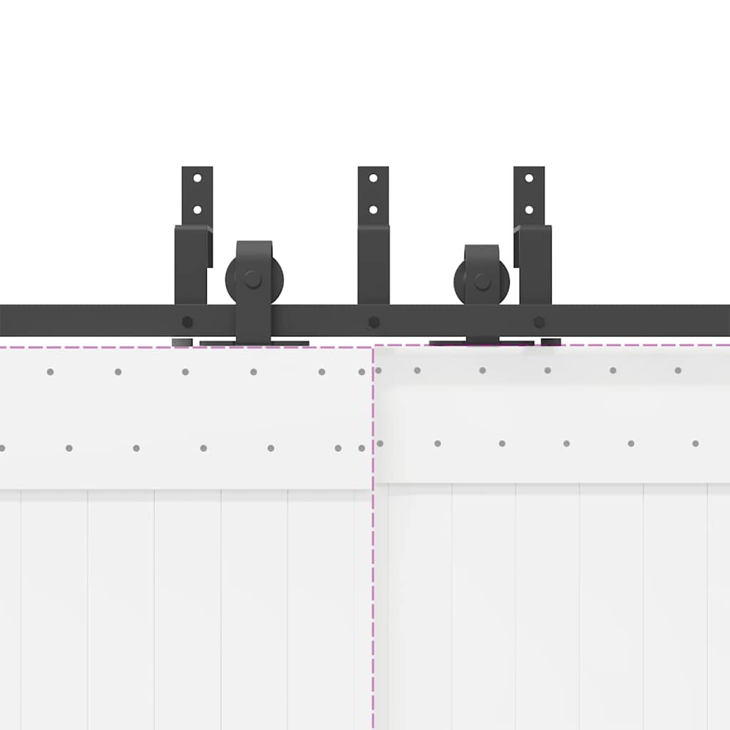 Liukuovi Hardware Kit 400 Cm Teräs Musta