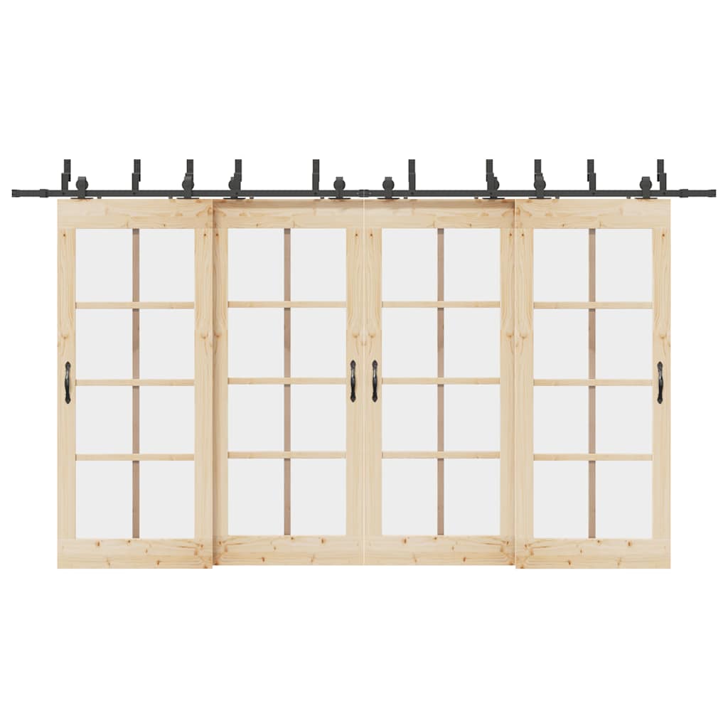 Liukuovi Hardware Kit 400 Cm Teräs Musta