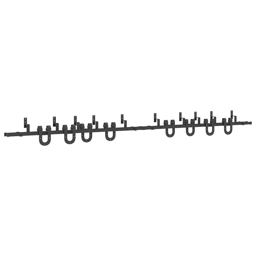 Liukuovi Hardware Kit 400 Cm Teräs Musta